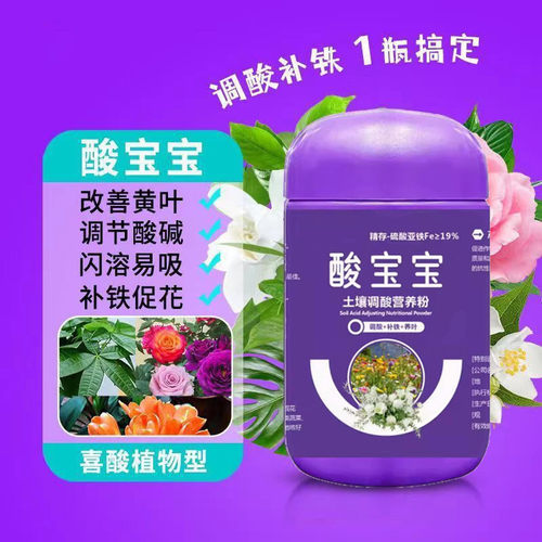 酸宝宝硫酸亚铁花肥茶花栀子花植物养花花卉专用酸性肥料水溶肥 - 图0