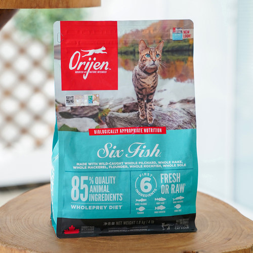 宅猫酱 Orijen原始猎食渴望六种鱼猫粮成幼猫猫咪主粮全猫粮1.8kg - 图0