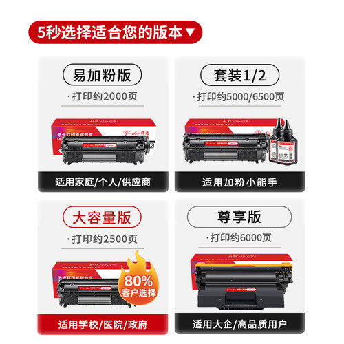 适用惠普M1005硒鼓HP12A HP1020 plus HP1005打印机粉盒Q2612A佳能LBP2900易加粉HP1010墨盒M1005mfp HP1018-图2