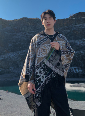 春秋冬季披肩斗篷男披肩