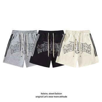 keleins ຍີ່ປຸ່ນ retro trendy brandy butterfly striped short shorts casual for men and women summer summer trendy brand couples ຫ້າຈຸດກາງ pants