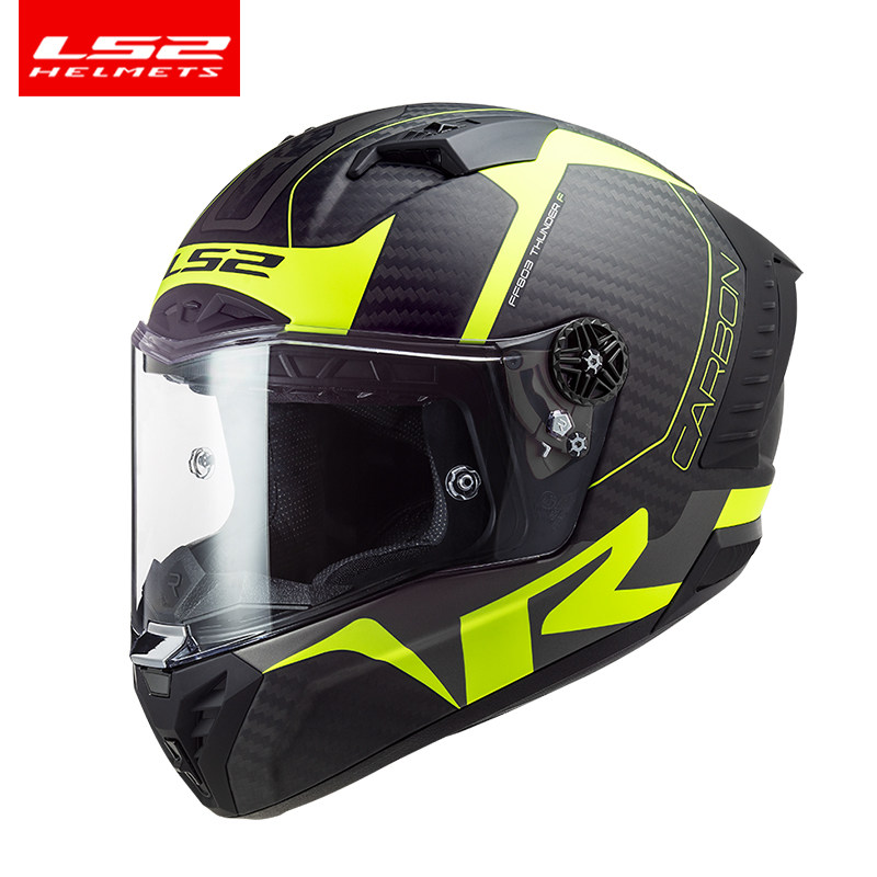 ls2雷霆奉摩托头盔大尾翼碳纤四季通用全盔防雾ff805FIM高清镜片_虎窝淘