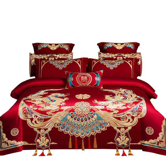 Wedding four-piece set of cotton wedding bedding