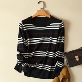 Осенний приятный телу тонкий лонгслив, нарукавники, трикотажный свитер, 2021 года, в корейском стиле, круглый воротник