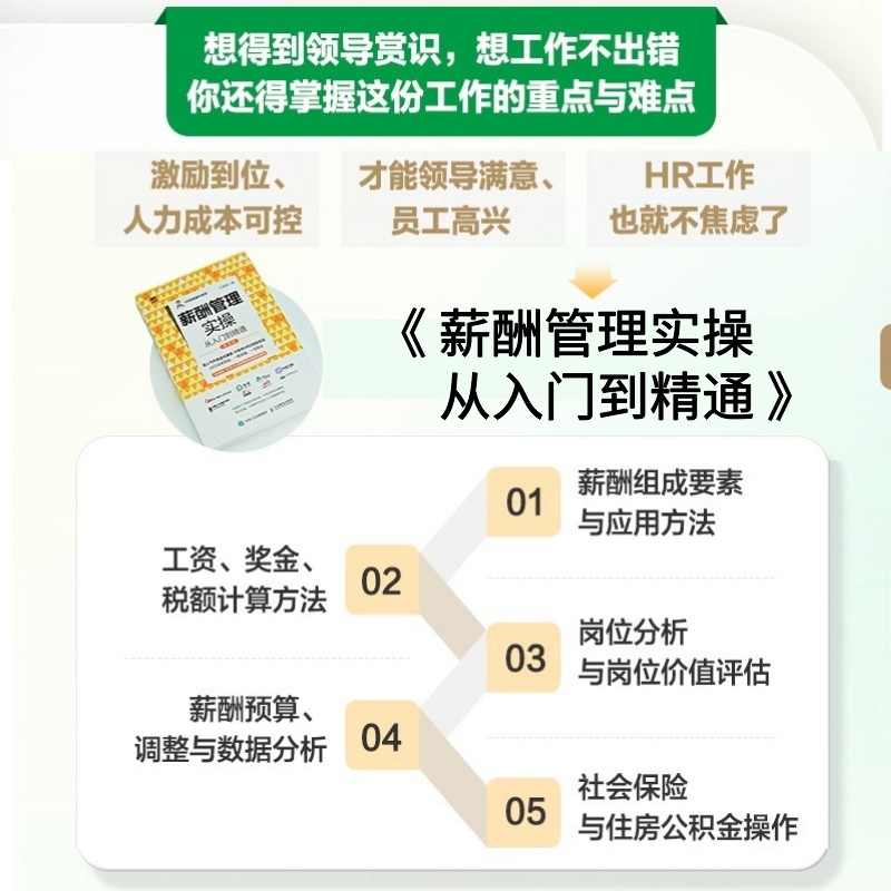 人力资源管理实操从入门到精通绩效管理与量化考核薪酬管理实操常见问题解析HR提升人力资源行政管理薪酬考核书籍 - 图1