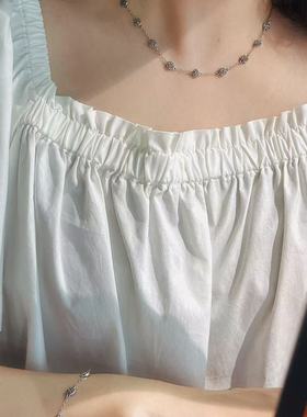 琦凡珠宝英式古典S925银Vintage复古风精品马克赛石项链手链套装