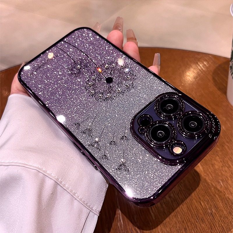 酷图适用苹果16promax手机壳15女新款iphone13保护套高级感14pm水钻蒲公英plus透明全包防摔软壳11简约奢华12,淘宝优惠券,粉丝福利购,淘宝优惠卷