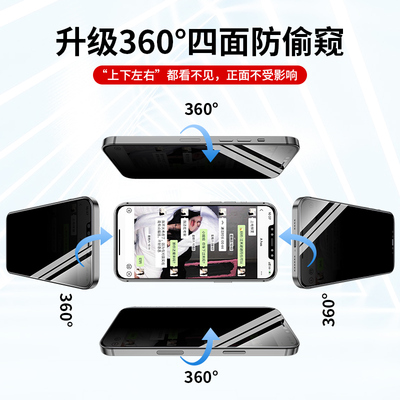 酷图iphone12防窥钢化膜11pro苹果x防偷窥xr喵xs偷窥max隐私13promax全屏7/8plus/mini防偷窃360度8P手机膜6s