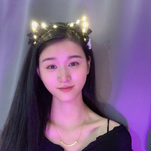 发光兔女郎头饰发光蕾丝铃铛猫耳朵发箍网红cos道具拍照狐狸耳JK - 图1