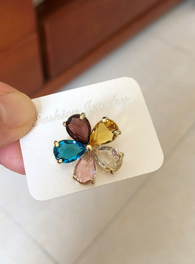 水果花朵多元素防走光设计感精致刺马针小尺寸领针胸针