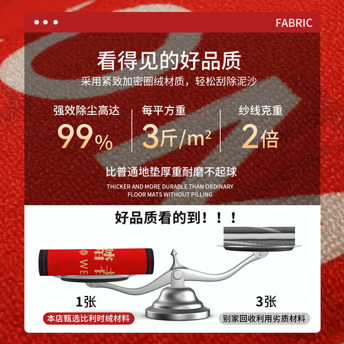 商用地垫入户门垫店铺门口防滑地毯酒店室外定制踏者生财进门脚垫 - 图0