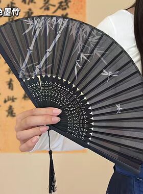 古风小扇子折扇中国风女汉服舞蹈折叠随身携带新中式古装夏天竹扇