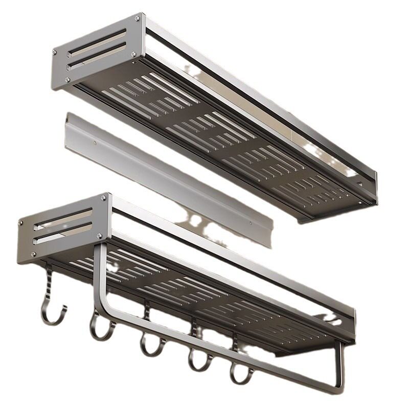 Space aluminum removable and washable bathroom storage rack bathroom sink without punching wall-mounted bathroom toilet storage rack