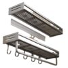 Space aluminum removable and washable bathroom storage rack bathroom sink without punching wall-mounted bathroom toilet storage rack