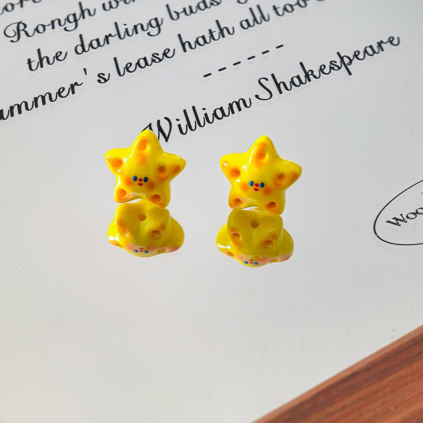 可爱黄色星星耳钉卡通造型生物瓷耳饰女学生萌系甜美少女心耳环IN,淘宝优惠券,粉丝福利购,淘宝优惠卷