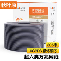 Autumn leaf original super six types of non-shielded network cable CAT6A class 10000 trillion high-speed pure copper engineering home installed broadband network line