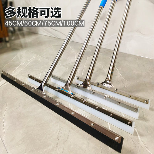 不锈钢杆硅胶地刮推水地面刮水器磁砖实木地板刮水器擦地拖把大号 - 图2
