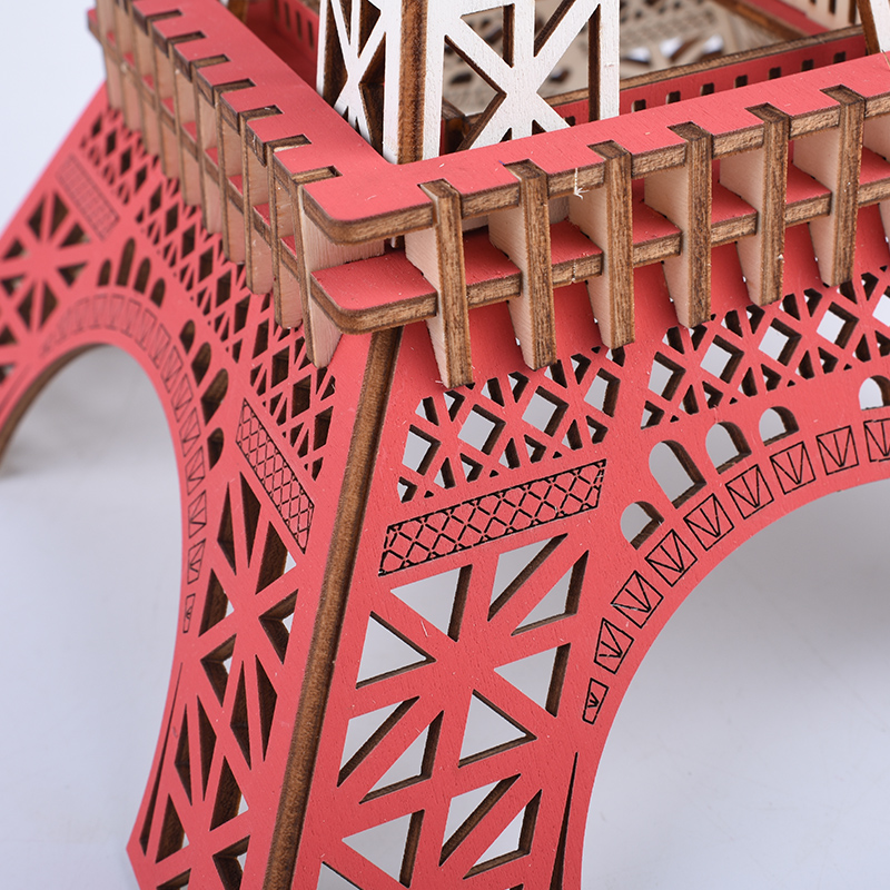 法国巴黎埃菲尔铁塔仿真模型3diy立体拼图儿童积木制手工拼装玩具 - 图2