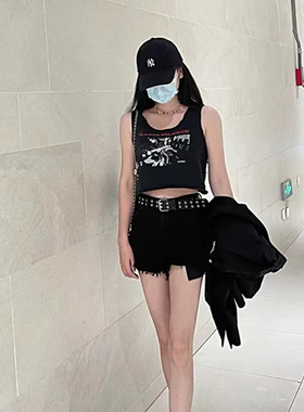 明星同款双排扣女士朋克风皮带