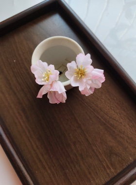 古风汉服旗袍发饰烧花簪花九排簪子烫花手工中国复古头饰步摇小钗
