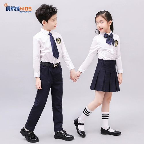 Форма для школьников, комплект, детский костюм, рубашка, штаны