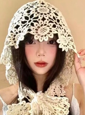AOSER帽子透气镂空针织包头帽女旅游拍照百搭显脸小简约时尚443