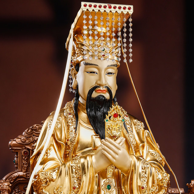 Taiwan all-bronze jade emperor statue