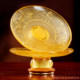 Ancient glass offering set, incense burner, household offering for Buddha, water cup, fruit plate, Buddha lamp, lamp in front of Buddha