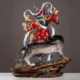 Zhao Gongming's statue of a tiger riding in the office of a store dedicated to gods