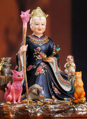 黑老太太神像供奉家用黑妈妈真身