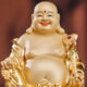 Taiwan pure copper Maitreya Buddha ornaments, big belly, happy and smiling Buddha statue, living room dedicated to Maitreya Buddha statue to attract wealth and shop use