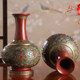 Taiwan complete set of incense burner, lamp, vase, holy water cup in front of Buddha