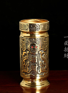 圆通全铜拜神竹签香立式佛具用品