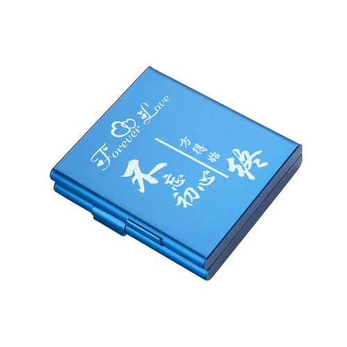 Мужской портативный ультратонкий металлический креативный портсигар, алюминиевый сплав, делается под заказ, подарок на день рождения