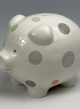 陶瓷存钱罐手绘动物小猪造型