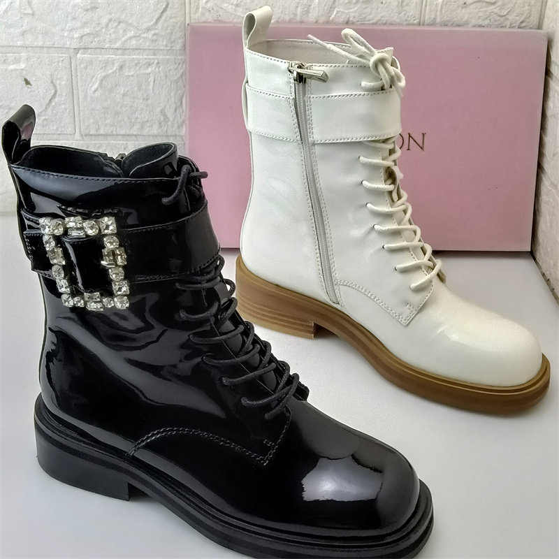 哈森女士真皮短靴商场尾单撤柜断码处理牛漆皮低跟单里马丁靴女鞋,淘宝优惠券,粉丝福利购,淘宝优惠卷