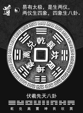 临兵斗者皆阵列前行九字真言八卦吊坠花钱币挂件道系饰品平安铜牌