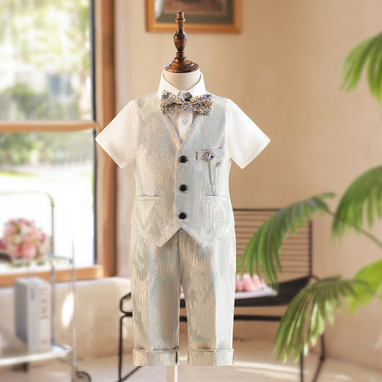 男童西装套装礼服英伦风帅气花童小西服帅气主持人钢琴演出服春夏