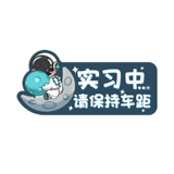 Стажировка новичка наклейка новички женщины -водитель логотип