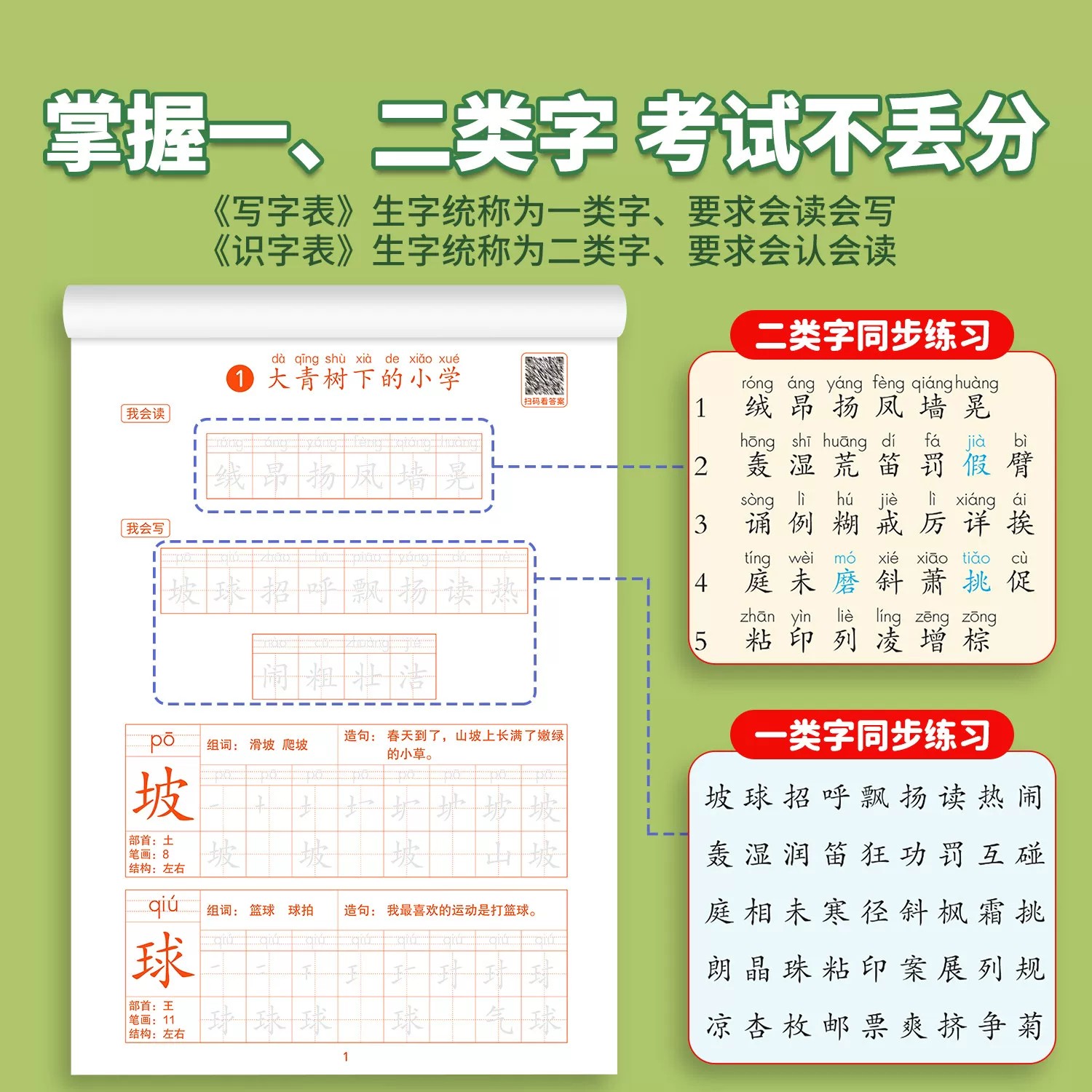 2026新版一年级上册练字帖 小学语文二年级三年级四年级五六下册人教版课本同步字帖每日一练1上带笔顺笔画 上学期一二类字练字本