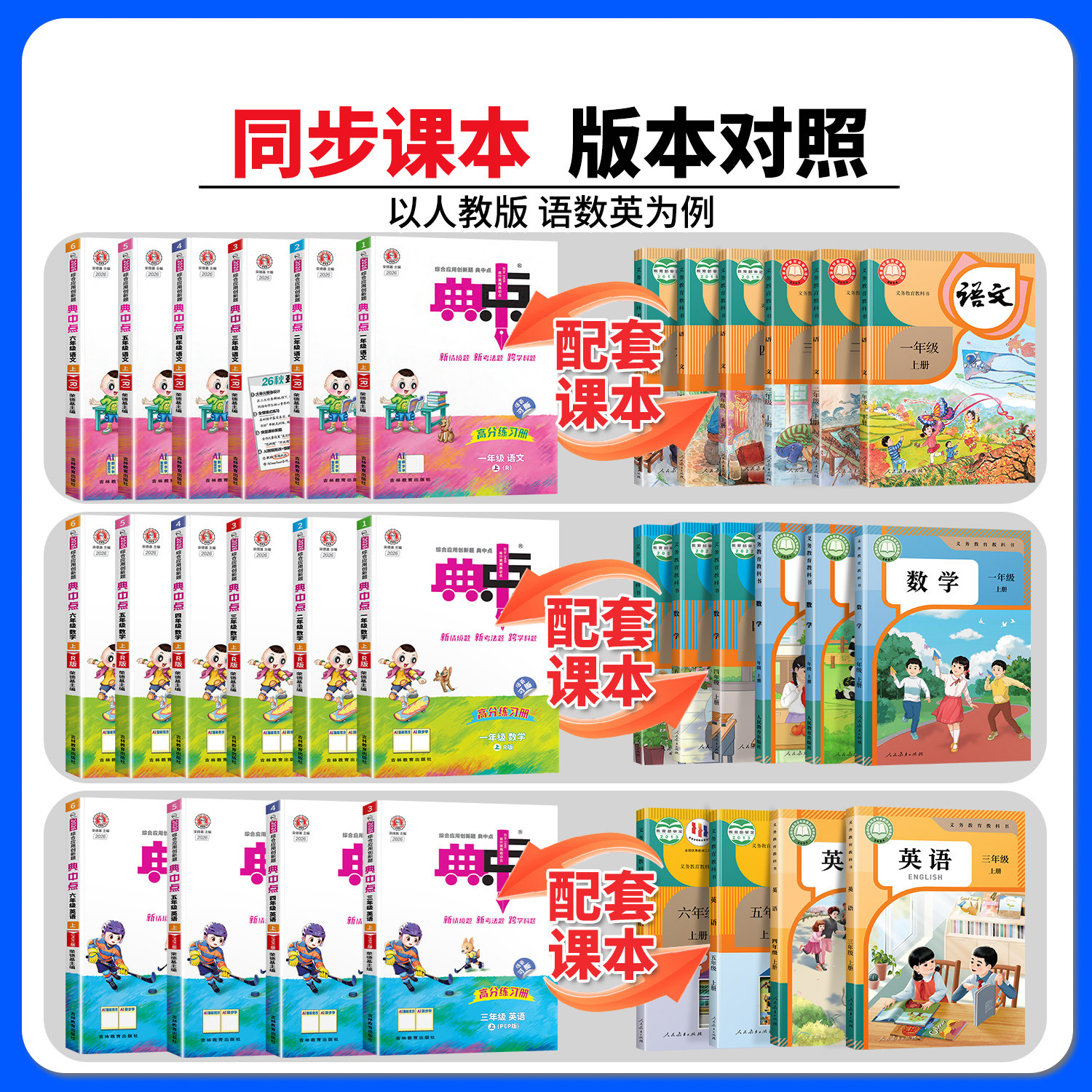 2023新版荣德基典中点人教版一年级二年级三四五六年级上册语文数学英语全套北师大专项同步训练练习册题作业本小学点中点一课一练