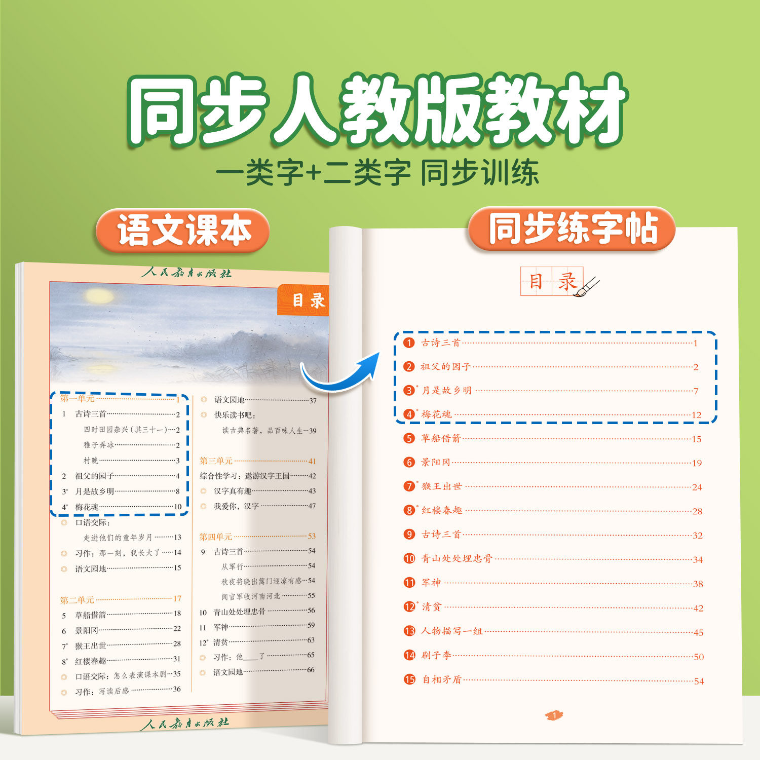 2026版 五年级下册字帖 小学语文上册人教版课本同步练字帖每日一练小学生五下带笔顺笔画四升五寒假 下学期练字本5下描红的练习贴