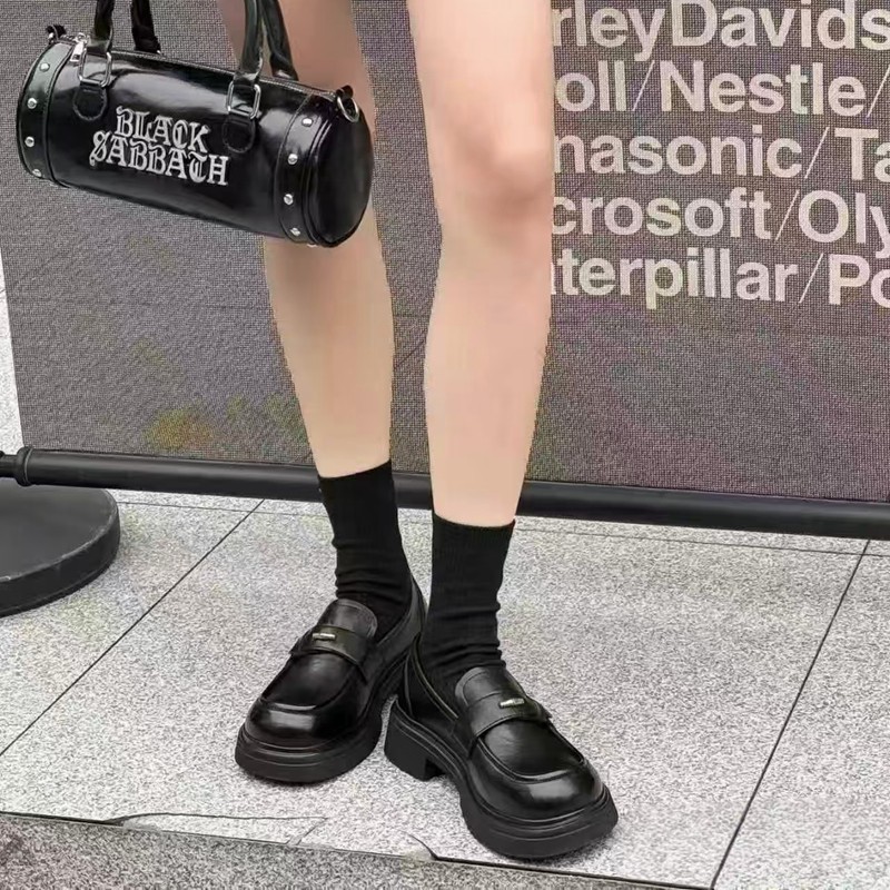 乐福鞋女2026春季新款英伦风厚底一脚蹬小皮鞋休闲软底百搭单鞋,淘宝优惠券,粉丝福利购,淘宝优惠卷