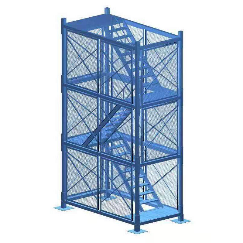 安全爬梯桥梁施工墩柱平台安全梯笼笼式爬梯基坑箱式建筑防护梯笼 - 图3