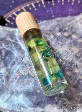 LUMINA7喉部中心能量水晶滚珠冥想瑜伽精油