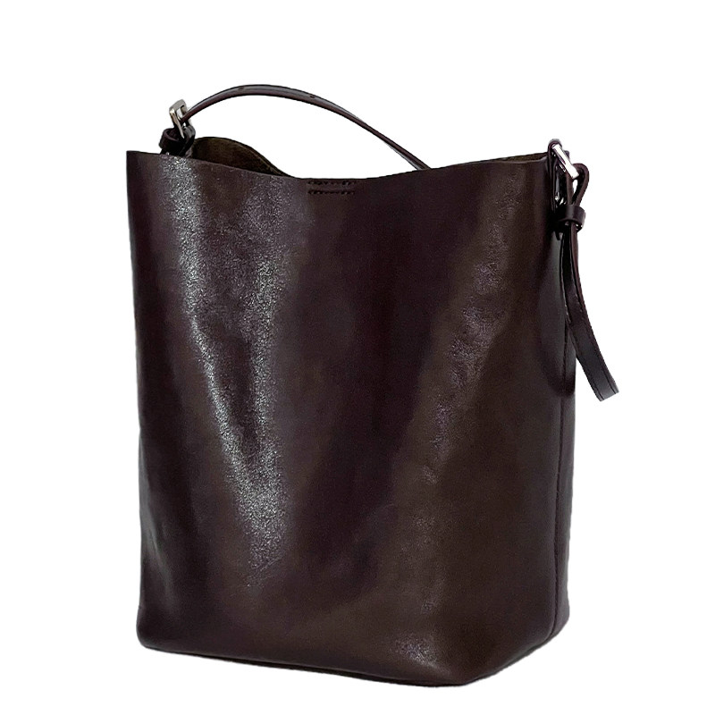 jpjclassic植鞣牛皮水桶包女慵懒风单肩斜挎包百搭通勤包腋下包,淘宝优惠券,粉丝福利购,淘宝优惠卷