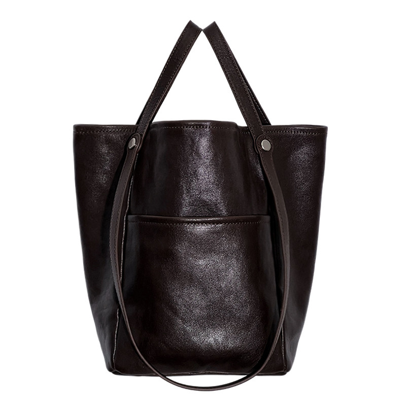 jpjclassic头层植鞣牛皮水桶包单肩斜挎菜篮子通勤软包慵懒腋下包,淘宝优惠券,粉丝福利购,淘宝优惠卷