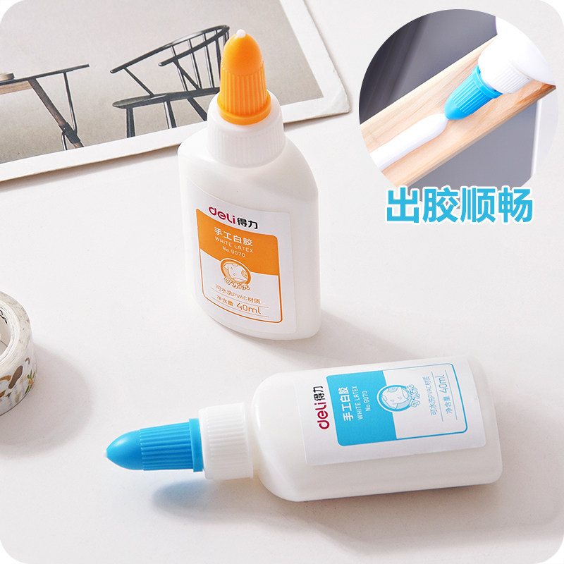 12瓶装得力白胶diy手工胶安全学生儿童手工大瓶胶水白乳胶包邮_虎窝淘