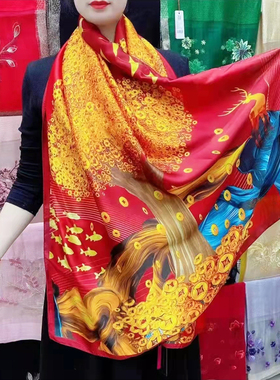 洋气时尚风冬季妈妈款旗袍丝巾