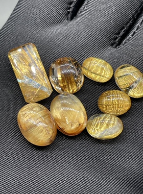 天然水晶钛晶戒指面吊坠裸石两用效应强烈晶体干净水晶宝石男女款